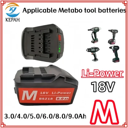 //La batería recargable de iones de litio de 18 V adecuada para herramientas eléctricas inalámbricas Metabo es duradera, con la última actualización duradera.