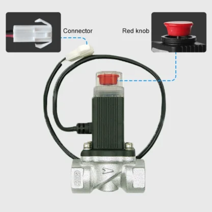 Válvula de Gas para tanque de GLP, válvula solenoide de tubería de Gas doméstica, válvula de cierre de emergencia de Gas Natural G1/2 "G3/4" DC 9-12V
