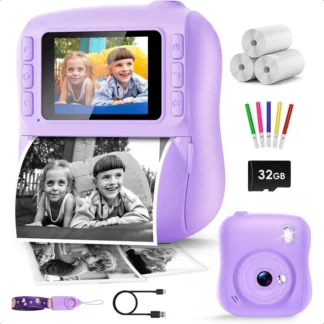 Cámara Digital instantánea para cámara con impresión instantánea, cámara Digital de 48MP para niños pequeños, juguetes de vídeo HD de 1080P, Idea de regalo para niñas y niños