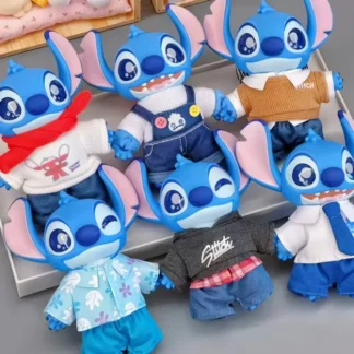 Caja ciega de vinilo de la serie Show de vestir de punto auténtico, figura de acción de Stitch, muñeca, caja misteriosa, llavero colgante, regalo sorpresa