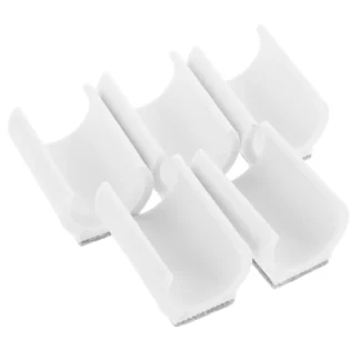 Protectores de suelo para patas de silla en forma de U, abrazaderas de tubo de fieltro blanco de 25mm para pies de muebles, almohadillas silenciosas antiarañazos, 5 uds.