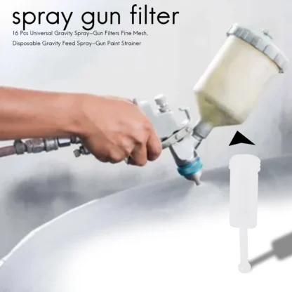 【¡¡Último lanzamiento!】Filtros universales para pistola pulverizadora por gravedad de 16 piezas de malla fina, colador de pintura desechable para pistola pulverizadora de alimentación por gravedad