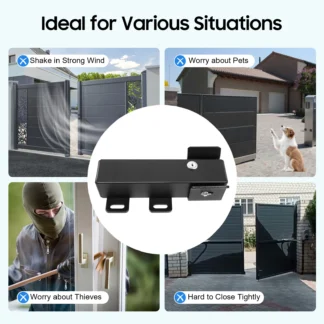 Abridor de puerta automático duradero Q235 acero IP44 impermeable métodos de desbloqueo duales DC 24V cerradura de puerta eléctrica cerradura de puerta de seguridad