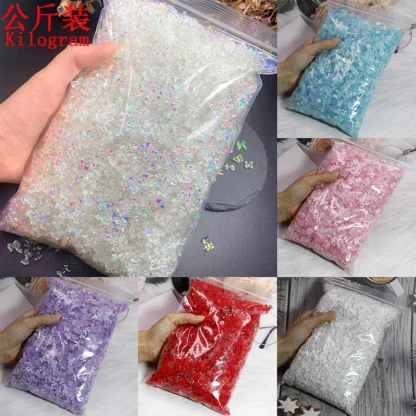 Abalorios para uñas de forma mixta, 500g, piedras preciosas de resina 3D para decoración de uñas, SUMINISTROS DE MANICURA