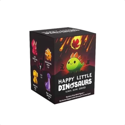 TeeTurtle Happy Little Dinosaurs Vinilo Mini Figuras Caja Misteriosa Serie Negro