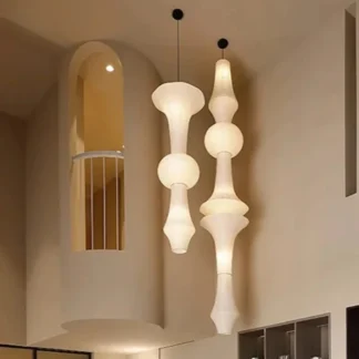 Diseño japonés Akari Noguchi Yong luces colgantes LED Wabi-sabi lámpara colgante sala de estar sofás casa de té decoración del hogar dormitorio