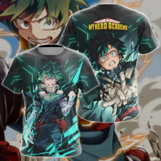 Camiseta con estampado 3D de Anime Hero Academy para hombre, camiseta informal de verano Harajuku de manga corta con cuello redondo, ropa para hombre y mujer