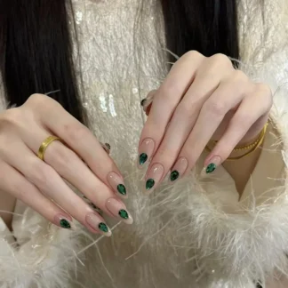 Uso hecho a mano, color caído, temperamento, alta calidad, aristocrático, dorado, lujoso, lleno de diamantes, manicura estilo puro deseo