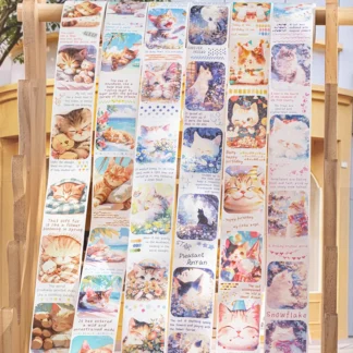 1 Uds./1 lote de cintas adhesivas decorativas, diario de gato feliz, pegatinas para álbum de recortes DIY