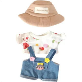 CALEMBOU-ropa de muñeca de peluche, bonito traje de muñeco de peluche para muñeca de 6 pulgadas, conjunto de accesorios de ropa para muñeca Kawaii para regalos de cumpleaños