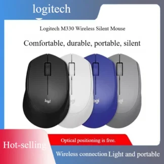 Ratón inalámbrico silencioso Logitech M330: clic ultra silencioso, batería de 12 meses, receptor USB compacto para oficina/portátil (grafito)