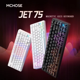 Teclado mecánico MCHOSE Jet 75 con interruptor magnético, teclado personalizado con cable de baja latencia de 0,1 ms para juegos y oficina