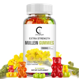Gomitas de Mullein para limpieza de pulmones, extracto de hoja de Mullein de fuerza Extra, sueño profundo, mejor impulso del sistema inmunológico, suplemento Iherbal