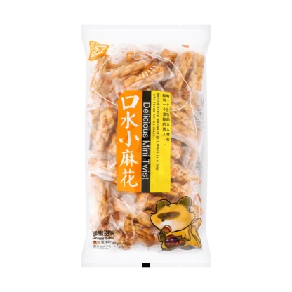[6 paquetes] Mini torsión de masa frita con sabor a miel LZ - 17,6 oz cada una, golosinas crujientes para aperitivos