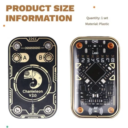 ABKN-Chameleon Ultra V2.0 RFID lector de Chip inteligente emulador de tarjetas inteligentes + 2XCUID/tarjeta UID 125K 13,56 M decodificación de tarjetas NFC duplicador