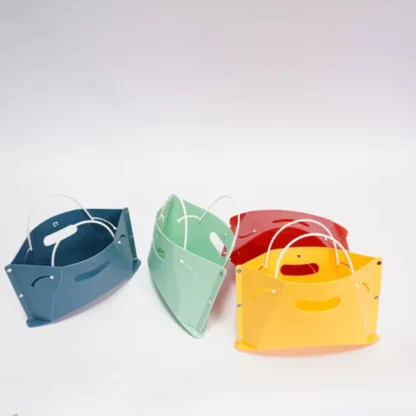 Cesta de mano portátil, taburete plegable de gran capacidad, sillas multifunción de moda, bolsa de almacenamiento de viaje, suministros para acampar al aire libre
