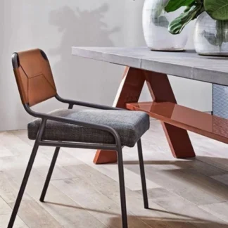 Silla de diseño escandinavo: respaldo vintage para comedor y tocador