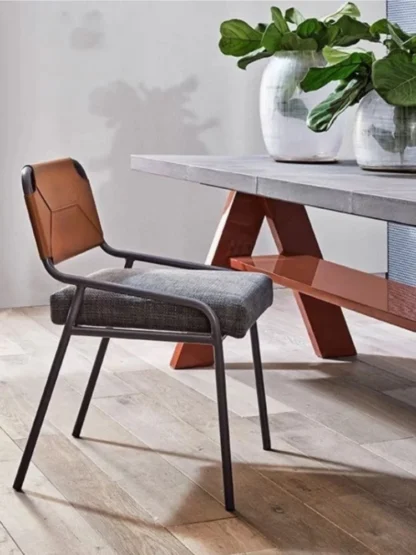 Silla de diseño escandinavo: respaldo vintage para comedor y tocador