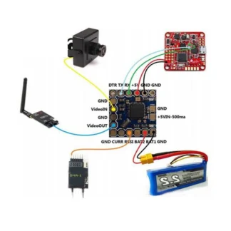 A51I FPV Mini Micro-OSD Mini OSD para SP Racing CC3D Naze32 F3 F4 controlador de vuelo