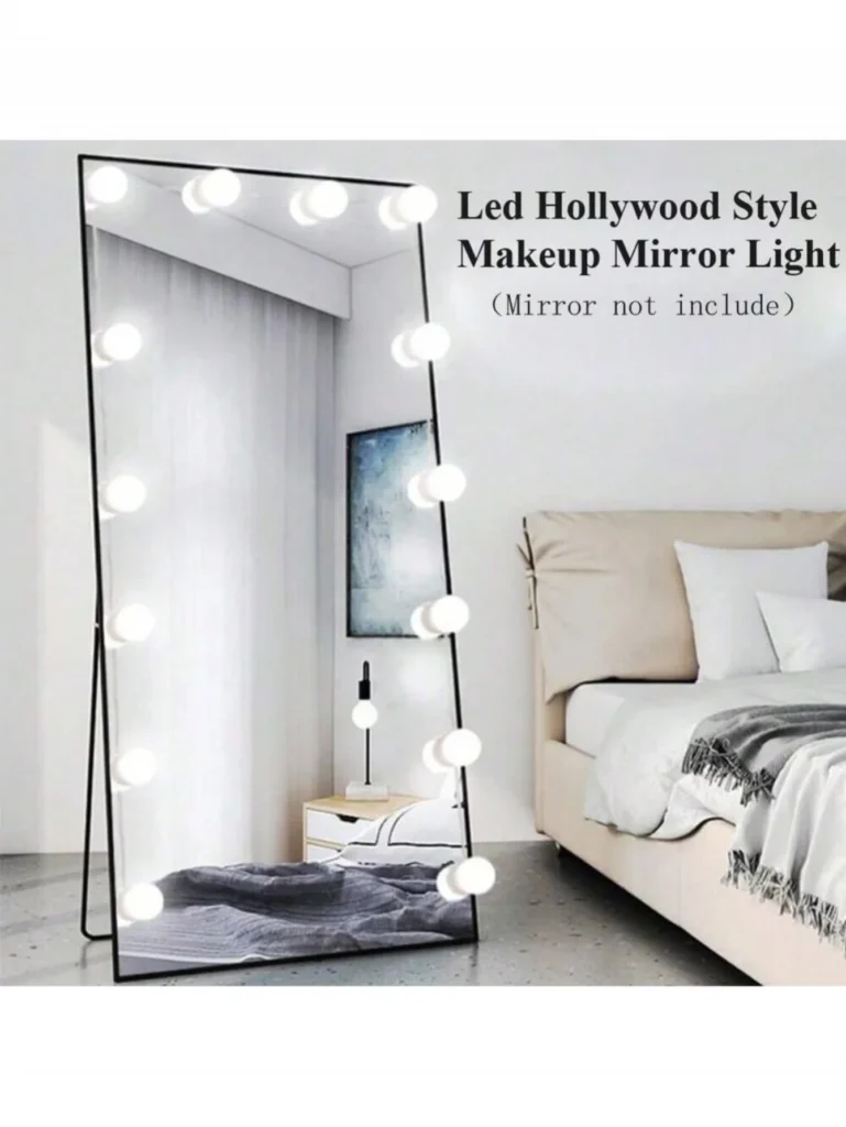 Luces LED Luz para espejo de maquillaje estilo Hollywood, cable USB, luz para espejo de sala de maquillaje (espejo no incluido) 8 luces /10 luces /1