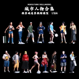 Hombre guapo y mujer hermosa, muñeca de proporción 1:64, modelo en miniatura, mesa de arena, decoración de paisajismo, colección de escena de vida