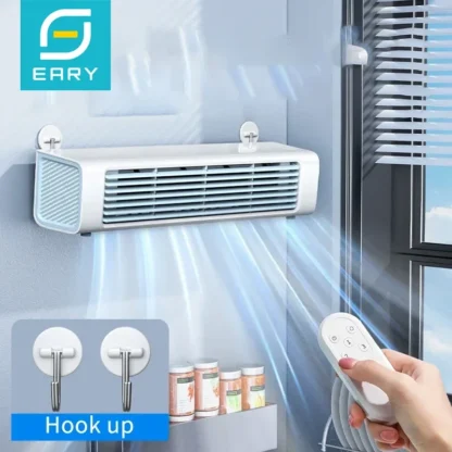 Ventilador de torre sin aspas montado en la pared Eary con Control remoto, flujo de aire de enfriamiento fuerte ajustable de verano para ventilador de aire acondicionado de escritorio