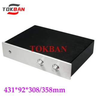 Tokban Audio 4309 431*92*308/358mm amplificador de potencia totalmente de aluminio chasis carcasa DIY DAC decodificador HFI preamplificador carcasa