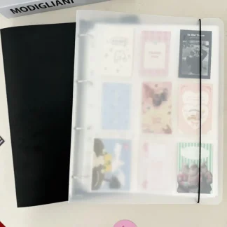 Libro de almacenamiento de tarjetas de 900 bolsillos tamaño A4, carpeta negra/transparente para coleccionar álbum de fotos, apto para postales de 3 pulgadas, organizador de hojas sueltas Ho