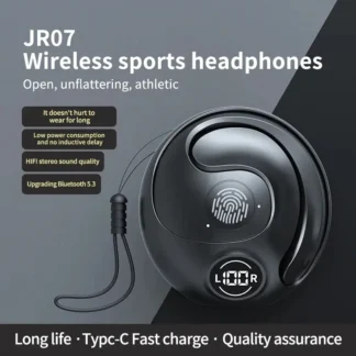 Jr07 Ows-auriculares inalámbricos con Bluetooth 5,3, cascos con micrófono, estéreo, deportivos, para Iphone y Xiaomi