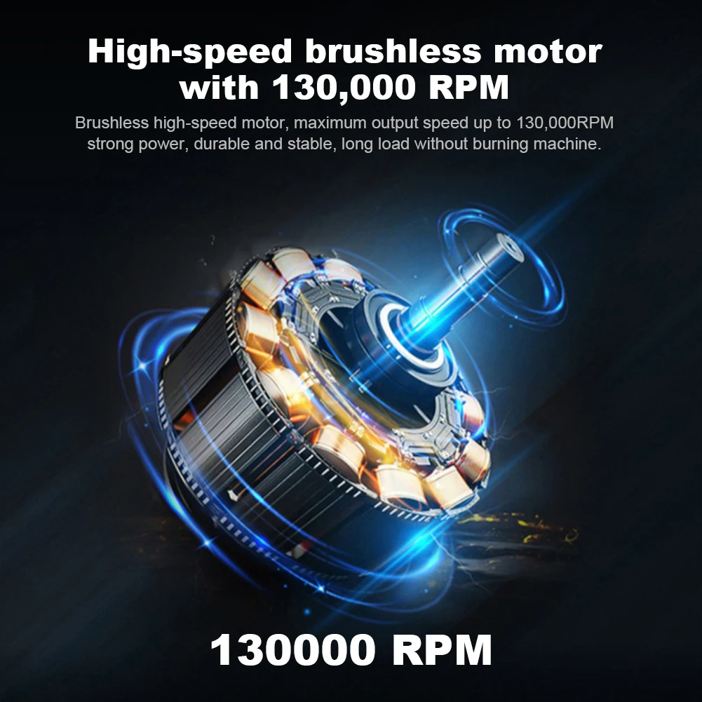 Mini ventilador Turbo Jet de 130000RPM, Motor sin escobillas de 52 M/s, ventilador de conducto de mano, carga tipo C para teclado de ordenador, coche al aire libre y hogar