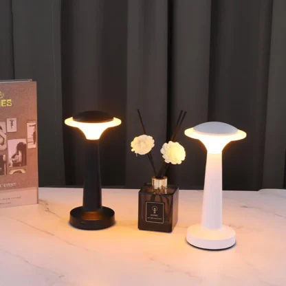 Lámpara LED de escritorio recargable, luz de noche para dormitorio, cafetería, restaurante, Interruptor táctil ambiental, decoración USB, lámparas de mesa Led