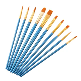 10 Uds. Pinceles de pintura multifuncionales Material suave duradero juego perfecto para principiantes suministros profesionales para niños viaje de bambú