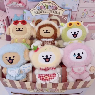 Caja ciega maltesa colorida de la vida diaria, juguetes de peluche, cara de vinilo suave, regalos de cumpleaños para perros, caja sorpresa de moda para niñas