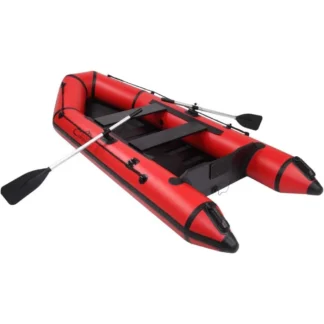 Juego de barco inflable de 10 pies, barco de pesca grueso, barco de suelo interior duro con 3 cámaras de aire separadas