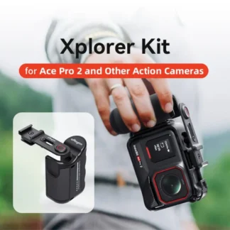 Empuñadura de plástico para cámara de acción, botón de obturador de liberación rápida, soporte para Vlog StreetGrip ajustable para DJI Action/Insta360 Ace Pro
