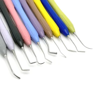 Juego de espátula de resina compuesta Dental de 10 piezas para herramientas de mezcla y escultura de silicona y compuestos para restauración estética