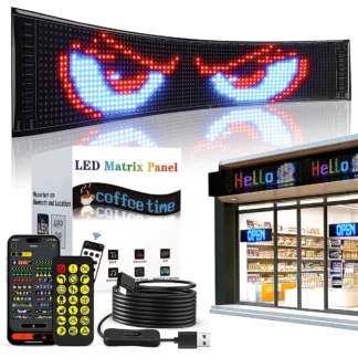 Panel de matriz LED programable para publicidad, animación de pantalla pequeña, letrero LED de 5V para coche, tienda de negocios, Bar, fiesta, Festival, hogar