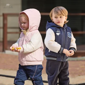 Chaqueta de algodón con capucha para niño y niña, abrigo grueso y cálido para invierno, DB4243242