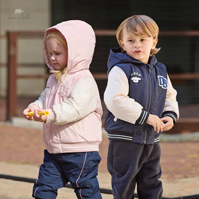 Chaqueta de algodón con capucha para niño y niña, abrigo grueso y cálido para invierno, DB4243242