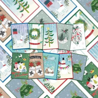 10 Uds. Tarjetas de Navidad, tarjetas temáticas de Festival exquisitas, pegatinas de pared Retro, carteles, postales, decoraciones de pared de habitación