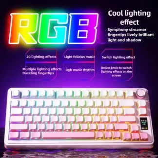 Teclado para juegos AULA F75/S75Pro 2,4G inalámbrico/Bluetooth/con cable RGB personalizado 75% diseño OEM perfil estructura de junta teclado