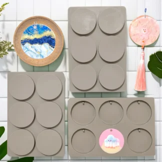 Molde de aromaterapia de silicona creativo, molde de aromaterapia hecho a mano de forma redonda pequeña DIY de 6 cámaras