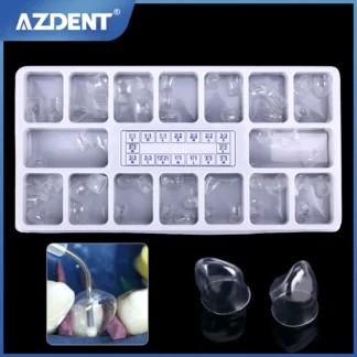 AZDENT 64 Uds adultos coronas transparentes anteriores dentales herramientas de dentista 1,910 coronas transparentes anteriores