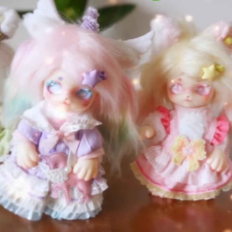 Caja ciega de vinilo y felpa de la familia del bosque DUMIA genuina, dijes de muñecas, articulaciones articuladas, ropa y pelucas intercambiables, regalos para niña