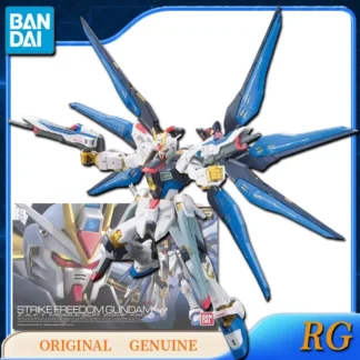 Bandai Original GUNDAM RG 1/144 STRIKE FREEDOM GUNDAM Anime figuras de acción juguetes niños regalo coleccionable montaje modelo adornos