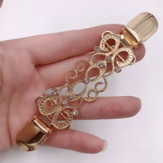 2 uds broche Clip broches decorativos Clips suéter decorar chal para mujer cárdigan de aleación