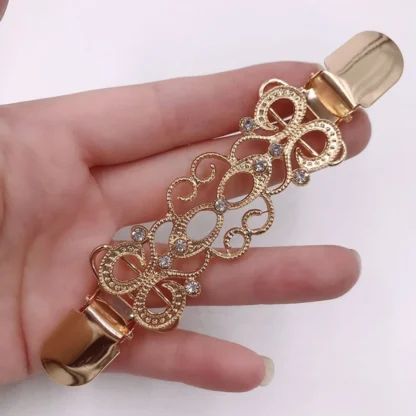 2 uds broche Clip broches decorativos Clips suéter decorar chal para mujer cárdigan de aleación