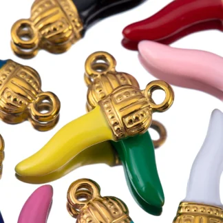 2 uds 6 uds sombrero esmaltado de acero inoxidable Chili Charm colgante de pimienta Base para hacer bricolaje collar pulsera pendiente componente de joyería