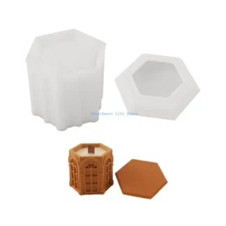 D5QB Moldes frasco vela silicona únicos molde vela silicona que fabrican moldes