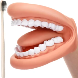 1 Uds. Marioneta de boca con lengua, dientes, boca, marioneta de mano, modelo de boca Dental con cepillo de dientes para niño y niña, herramienta educativa